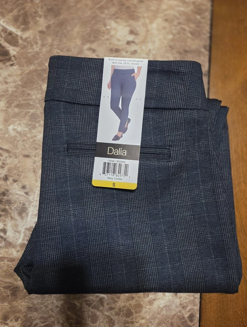 Dalia Navy Combo Pull-on Ponte Pants